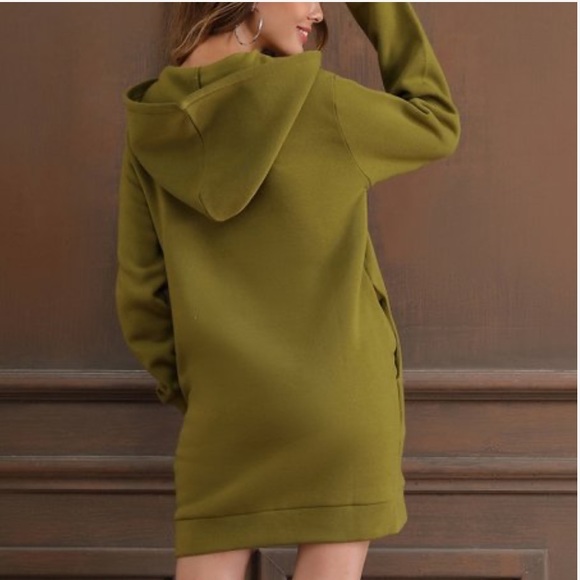 NEW•XL-3X•HEATHER LACE UP HOODIE SWEATSHIRT DRESS•NWT• - Picture 5 of 14